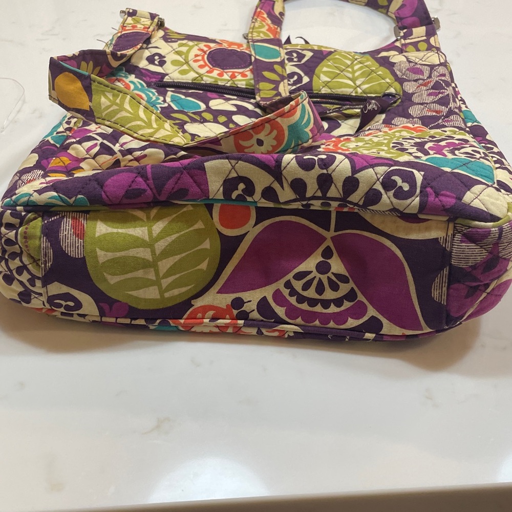 Vera Bradley Quilted Floral Hipster Plum Petals Crossbody Bag - Purple Multi - Picture 7 of 8